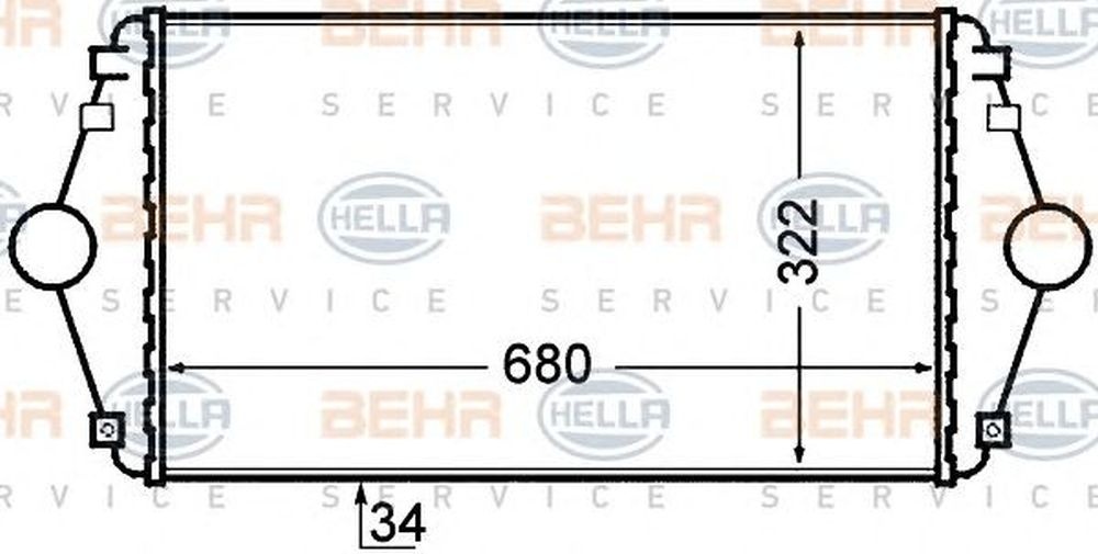 Intercooler FIAT SCUDO caroserie 220L HELLA 8ML 376 727-641