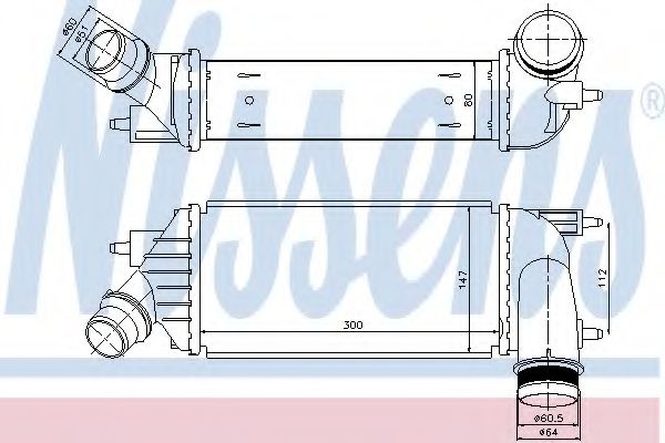 Intercooler FIAT SCUDO platou / sasiu (272, 270) (2007 - 2016) NISSENS 96467