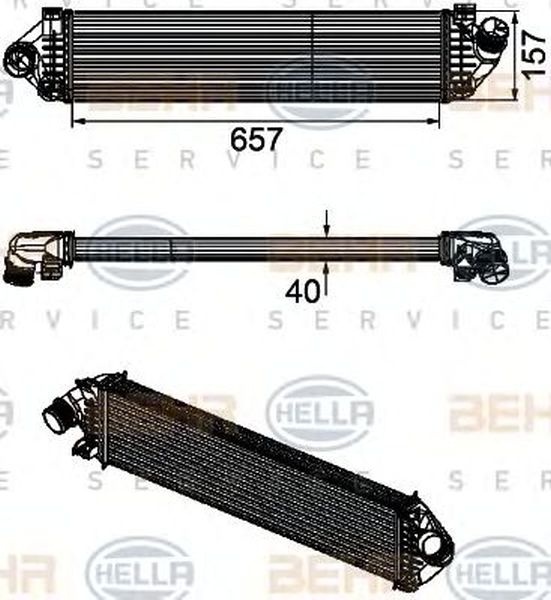 Intercooler FORD C-MAX DM2 HELLA 8ML 376 746-471