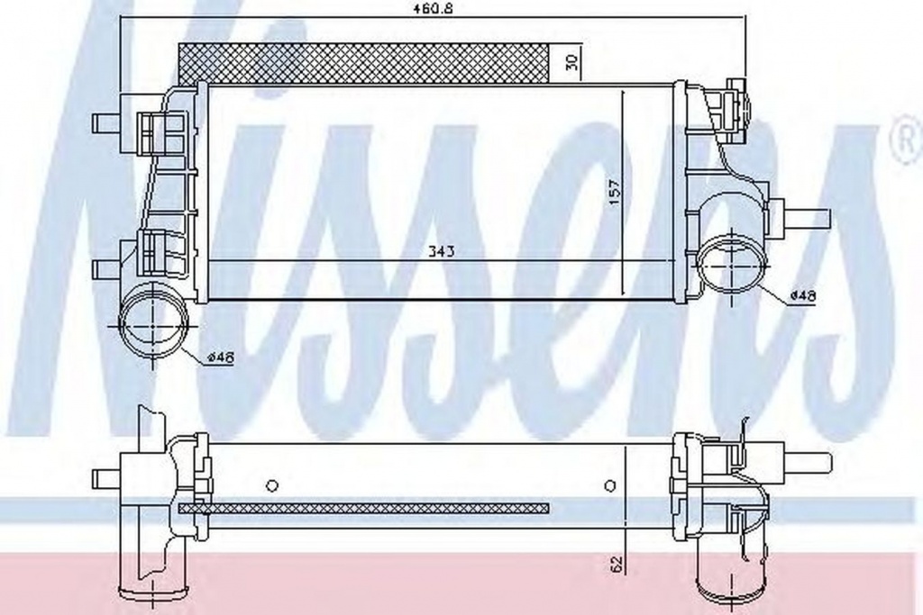 Intercooler FORD C-MAX II DXA CB7 DXA CEU NISSENS 96490