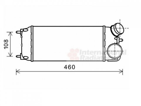 INTERCOOLER FORD FIESTA 2008->2013 Radiator intercooler 1.6 tdci (300x150x80) PIESA NOUA ANI 2008 2009 2010 2011 2012 2013