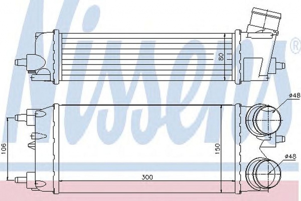 Intercooler FORD FIESTA VI Van NISSENS 96553