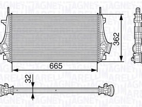 Intercooler FORD FOCUS III MAGNETI MARELLI 351319202730