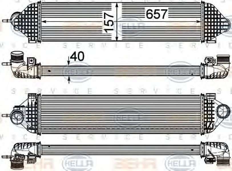 Intercooler FORD KUGA II DM2 HELLA 8ML 376 755-621