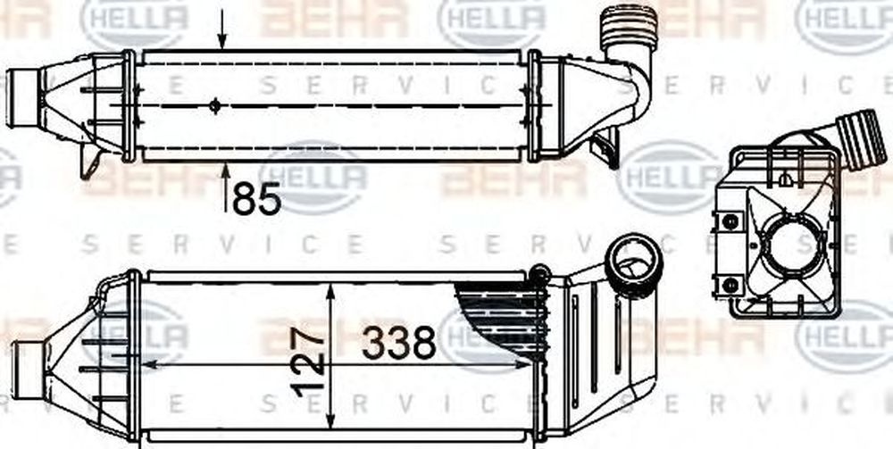 Intercooler FORD MONDEO II combi BNP HELLA 8ML 376 899-081