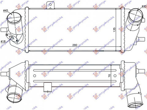 INTERCOOLER HYUNDAI ix20 2010-> Radiator intercooler 1,4-1,6 CRDi 300x135x70 PIESA NOUA ANI 2010 2011 2012 2013 2014 2015 2016