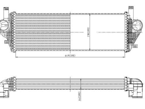 INTERCOOLER JEEP GRAND CHEROKEE IV (WK, WK2) 3.0 CRD V6 4x4 190cp 218cp 241cp 250cp NRF NRF 309074 2011