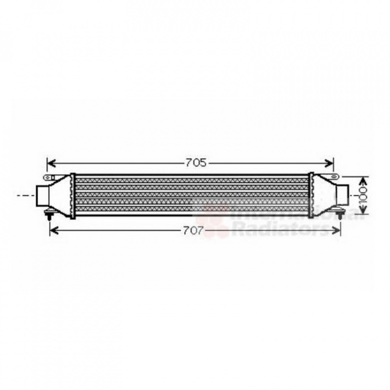 INTERCOOLER LANCIA DELTA 2008-> Radiator intercooler benzina 1,3 - 1,6 - 1,9TD (57,2x13,2x53 PIESA NOUA ANI 2008 2009 2010 2011 2012 2013 2014