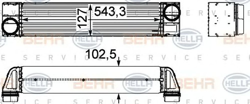 Intercooler LAND ROVER RANGE ROVER III LM HELLA 8ML 376 746-051