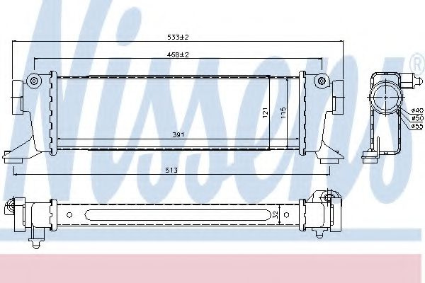 Intercooler MERCEDES A-CLASS (W168) (1997 - 2004) NISSENS 96782