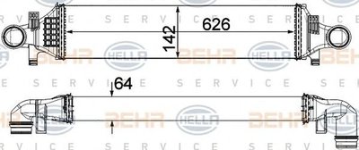 Intercooler MERCEDES-BENZ B-CLASS W246 W242 HELLA 