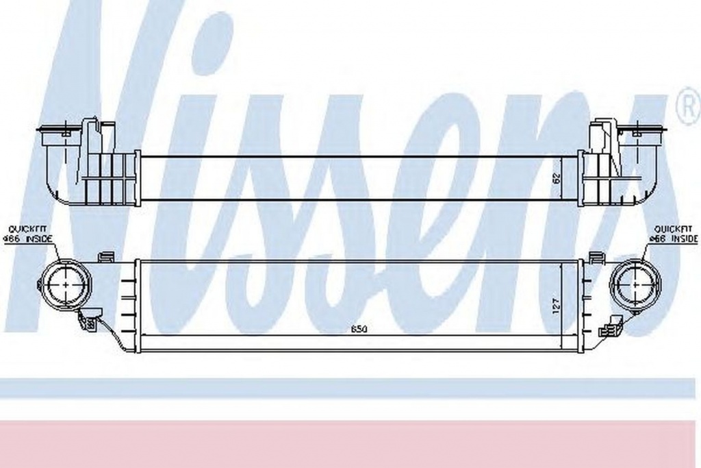 Intercooler MERCEDES-BENZ C-CLASS cupe CL203 NISSENS 96672