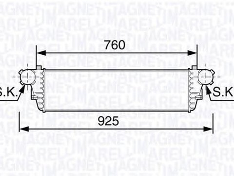 Intercooler MERCEDES-BENZ C-CLASS T-Model S203 MAGNETI MARELLI 351319203480