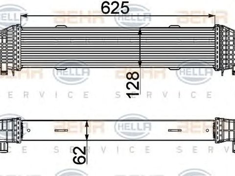 Intercooler MERCEDES-BENZ C-CLASS W204 HELLA 8ML 376 777-091