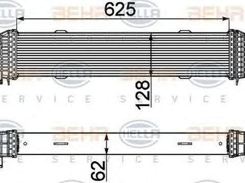 Intercooler MERCEDES-BENZ C-CLASS W204 HELLA 8ML 376 777-111