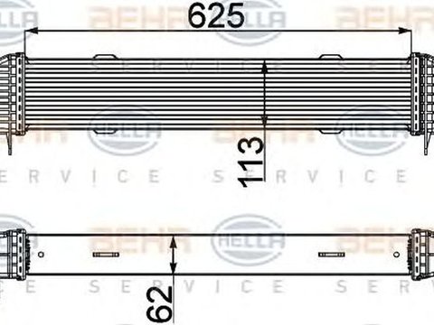 Intercooler MERCEDES-BENZ C-CLASS W204 HELLA 8ML 376 777-121