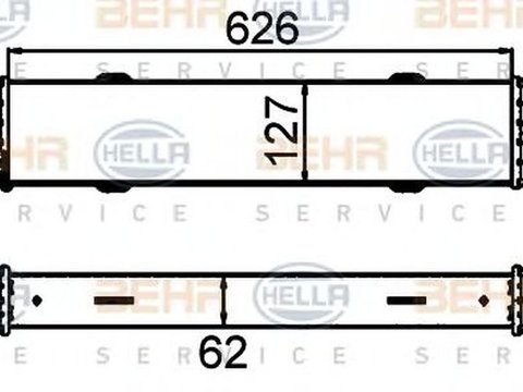 Intercooler MERCEDES-BENZ C-CLASS W204 HELLA 8ML 376 899-191