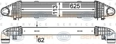 Intercooler MERCEDES-BENZ C-CLASS W204 HELLA 8ML37