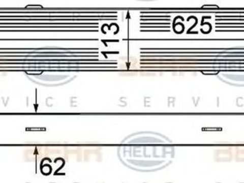 Intercooler MERCEDES-BENZ C-CLASS W204 HELLA 8ML376777091
