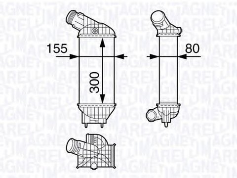 Intercooler MERCEDES-BENZ CLK Cabriolet A208 MAGNETI MARELLI 351319202880