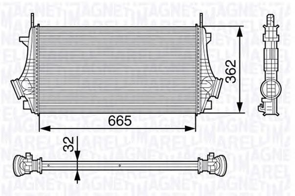 Intercooler MERCEDES-BENZ S-CLASS cupe C216 MAGNETI MARELLI 351319202730
