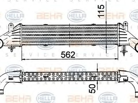 Intercooler MERCEDES-BENZ SLK R170 HELLA 8ML 376 724-161