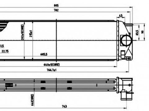 Intercooler MERCEDES-BENZ SPRINTER 3 5-t platou sasiu 906 THERMOTEC DAM004TT PieseDeTop