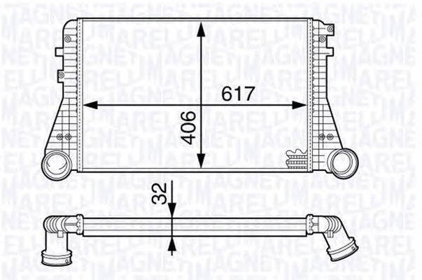 Intercooler MERCEDES-BENZ SPRINTER 3-t platou sasiu 903 MAGNETI MARELLI 351319201960