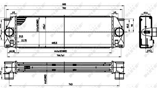 INTERCOOLER MERCEDES-BENZ SPRINTER 4,6-t Platform/Chassis (B906) 418 CDI (906.153, 906.155, 906.253, 906.255) 411 CDI (906.153, 906.155, 906.253, 906.255) 109cp 184cp NRF NRF 30310 2006 2007 2008 2009 2010 2011 2012 2013 2014 2015 2016 2017 2018