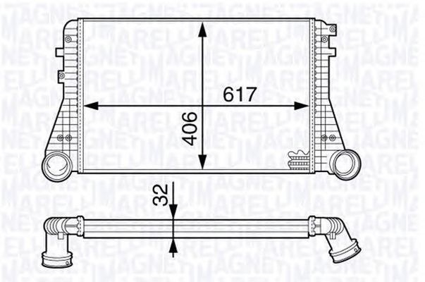 Intercooler MERCEDES-BENZ VITO MIXTO caroserie W639 MAGNETI MARELLI 351319201960