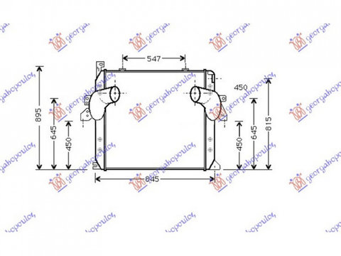 INTERCOOLER MERCEDES camion / bus ACTROS 2008-> Radiator intercooler benzina (752x852x68) PIESA NOUA ANI 2008 2009 2010 2011 2012 2013