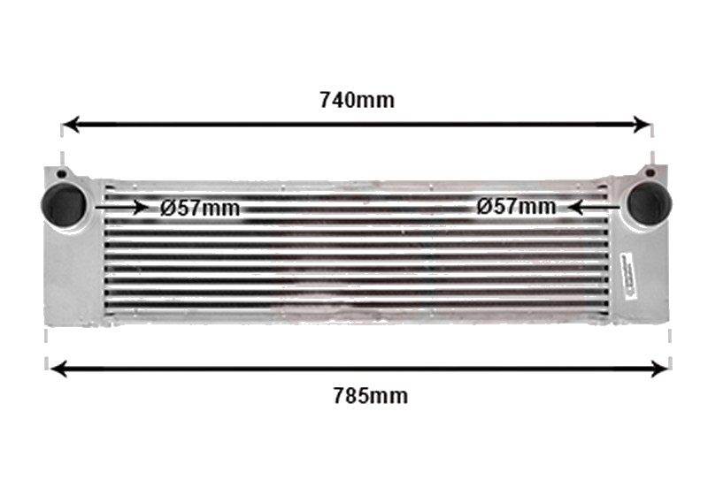 Intercooler MERCEDES VITO W639 2003-> pentru 115 CDI 4x4 , perioada 2006 2007 2008 2009 2010 2011 PIESA NOUA de la an de fabricatie 09/2007, pana la an de fabricatie 08/2014, grosime mm 64, diametru admisie mm 57, diametru evacuare mm 57, latime fagu