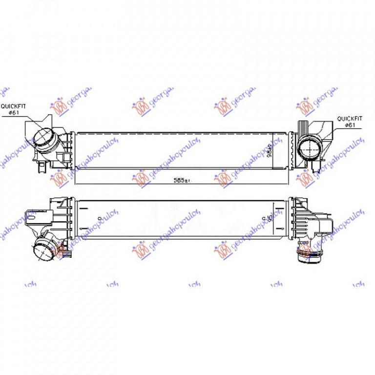 INTERCOOLER MINI Cooper One 2014-> Radiator intercooler 1.5 216/218i benzina PIESA NOUA ANI 2014 2015 2016 2017 2018