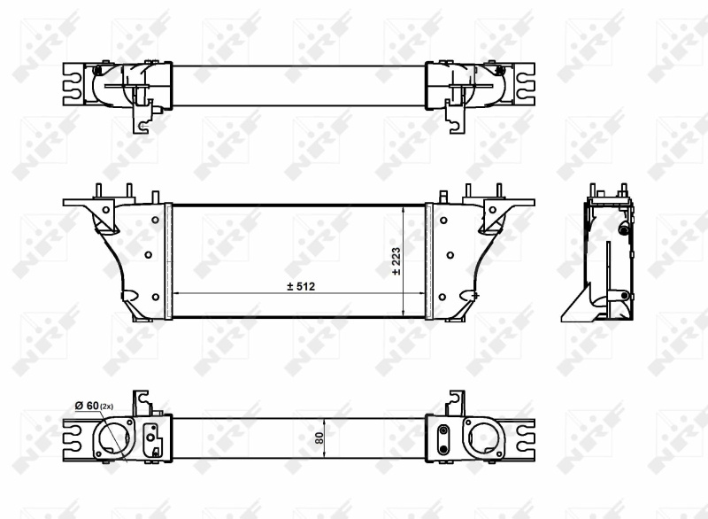 INTERCOOLER ~ NISSAN NP300 NAVARA Platform/Chassis (D40) 3.0 dCi 231cp 2010 ~ NRF 30928 ~ NRF