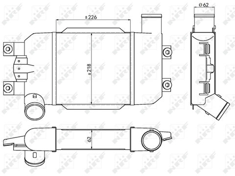 INTERCOOLER NISSAN PATROL GR V Wagon (Y61) 3.0 DTi 160cp NRF NRF 30383 2000