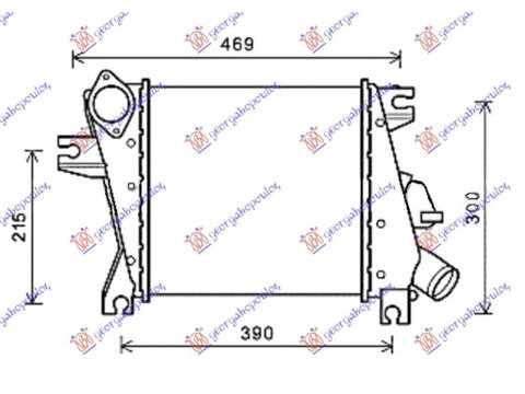 INTERCOOLER NISSAN X-TRAIL 2001->2013 Radiator intercooler 2.2 DCI 2003->2005 305x295x62 PIESA NOUA ANI 2001 2002 2003 2004 2005 2006 2007 2008 2009 2010 2011 2012 2013