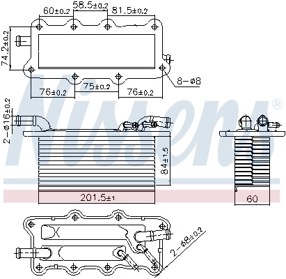 Intercooler Nissens SKODA RAPID (NH3, NK3, NK6) 2017-2019 - 96122
