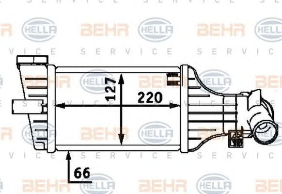 Intercooler OPEL ASTRA G Cabriolet F67 HELLA 8ML376723411