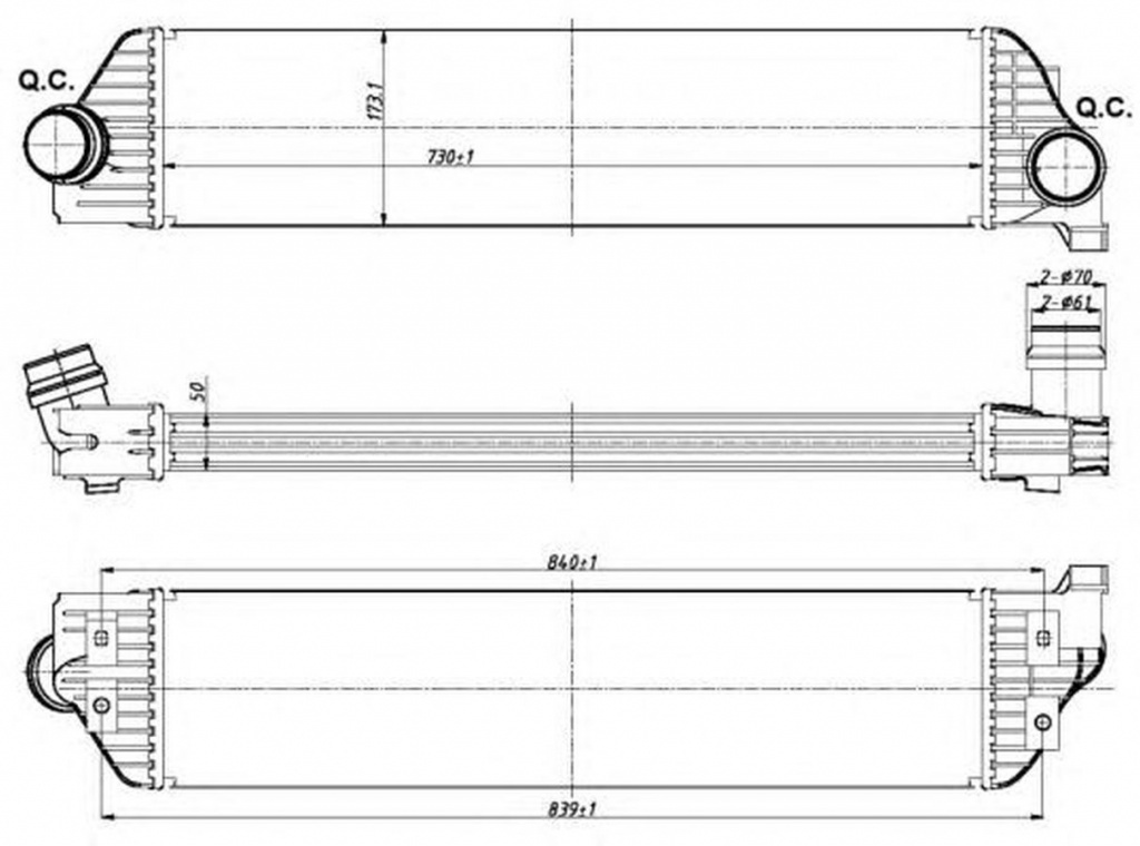 Intercooler OPEL MOVANO B bus NRF 30358 PieseDeTop