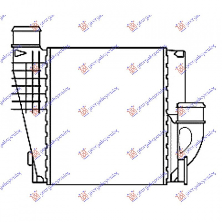 INTERCOOLER OPEL VIVARO C 2019-> Radiator intercooler 1.5 BlueHDi diesel (215x248x50) PIESA NOUA ANI 2019 2020 2021 2022