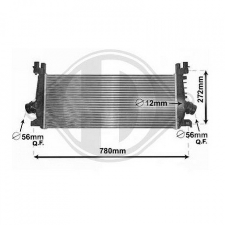 INTERCOOLER OPEL ZAFIRA C TOURER 2013 2012->2016 Radiator intercooler 1 6i - 16V turbo CV automata 665x280 PIESA NOUA ANI 2012 2013 2014 2015 2016