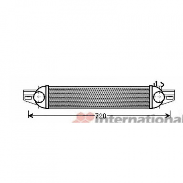 INTERCOOLER PEUGEOT BIPPER 2008-> Radiator intercooler 1,3 - 1,4HDI - MJTD 540x85x65 PIESA NOUA ANI 2008 2009 2010 2011 2012 2013 2014 2015 2016