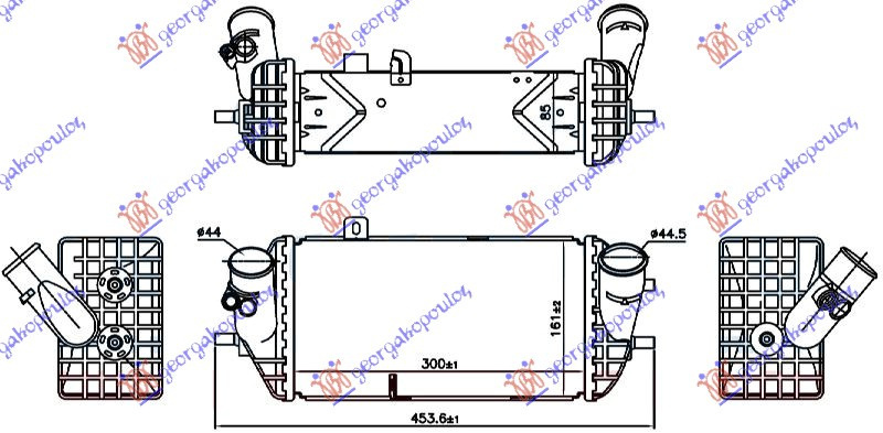 INTERCOOLER RADIATOR 1.4-1.6 CRDI (300X161X85) - HYUNDAI HYUNDAI I30 5D 14-17 , HYUNDAI, HYUNDAI I30 5D 14-17, PEUGEOT, PEUGEOT EXPERT 07-16, PARTEA FRONTALA, RADIATOR INTERCOOLER, 368206210