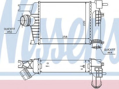 Intercooler RENAULT CAPTUR (2013 - 2016) NISSENS 96479