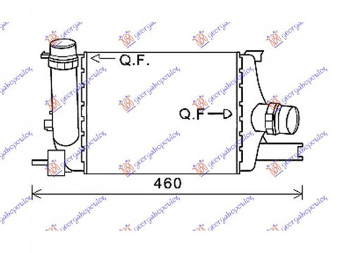 INTERCOOLER RENAULT CAPTUR 2013->2017 Radiator intercooler 1.2 TCE benzina 258x220 PIESA NOUA ANI 2013 2014 2015 2016 2017 2018