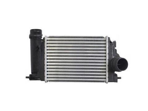 Intercooler Renault Kadjar, 06.2015-, motor 1.6 TCE 120kw, Nissan Qashqai (J11), 06.2015-, motor 1.6 DIG-T 120kw, benzina, cu/fara AC, aluminiu brazat/plastic, 282x217x62 mm,