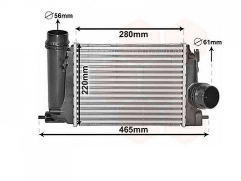 INTERCOOLER RENAULT KADJAR 2016->2019 Radiator intercooler 1 5 DCi 282x217x62 VALEO PIESA NOUA ANI 2010 2011 2012 2013 2014 2015