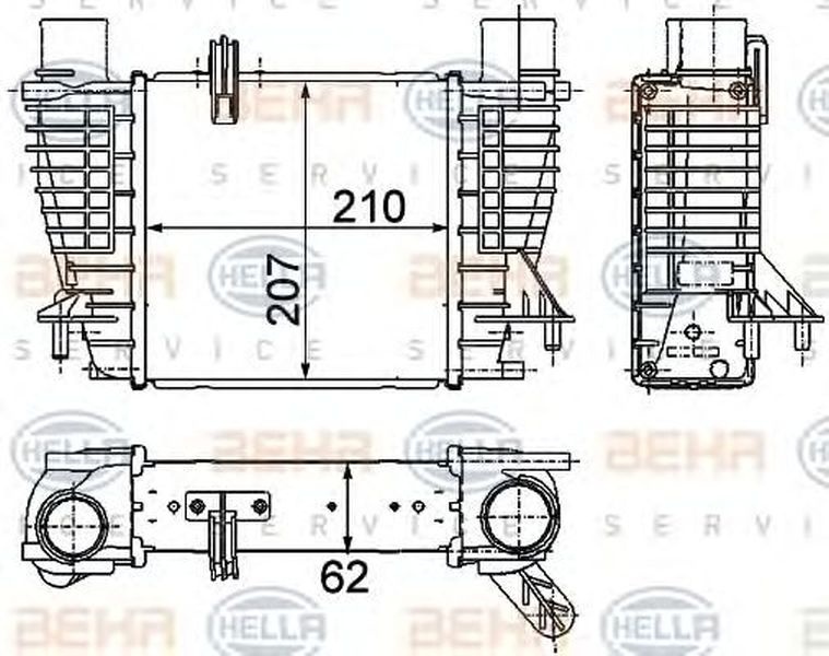 Intercooler RENAULT MODUS GRAND MODUS F JP0 HELLA 8ML 376 756-621