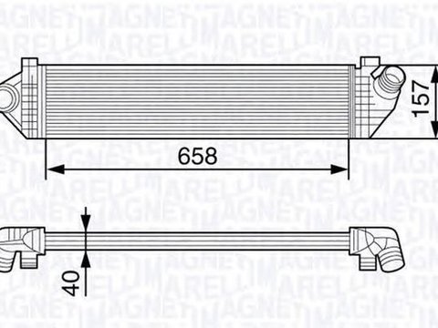 Intercooler RENAULT SYMBOL II LU1 2 MAGNETI MARELLI 351319202280