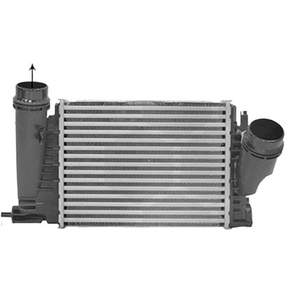 Intercooler RENAULT TALISMAN 2015-> pentru 1.8 TCe 225 , perioada 2018 2019 2020 2021 2022 2023 PIESA NOUA grosime mm 80, cu cupla rapida, diametru admisie mm 61, diametru evacuare mm 56, latime fagure mm 217, lungime fagure mm 281,